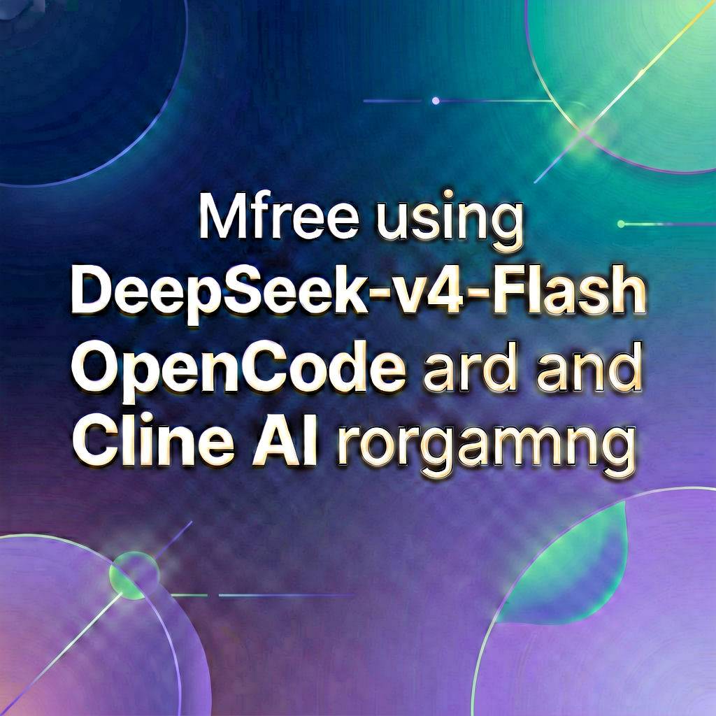 免费使用 DeepSeek-v4-Flash：推荐 OpenCode 和 Cline 两个 AI 编程助手