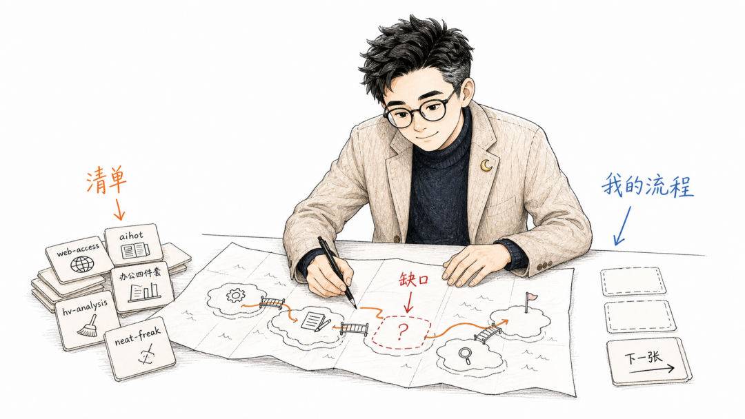 图片[4]-卡兹克推荐的 Skill 不止 12 个，真正值钱的是工作流地图-吾爱资源库
